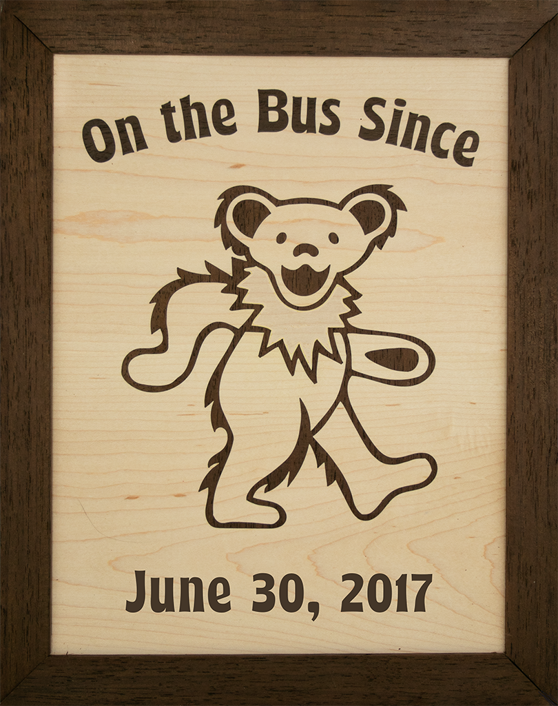 Framed Wall Art - Dancing Bear 1 - Maple