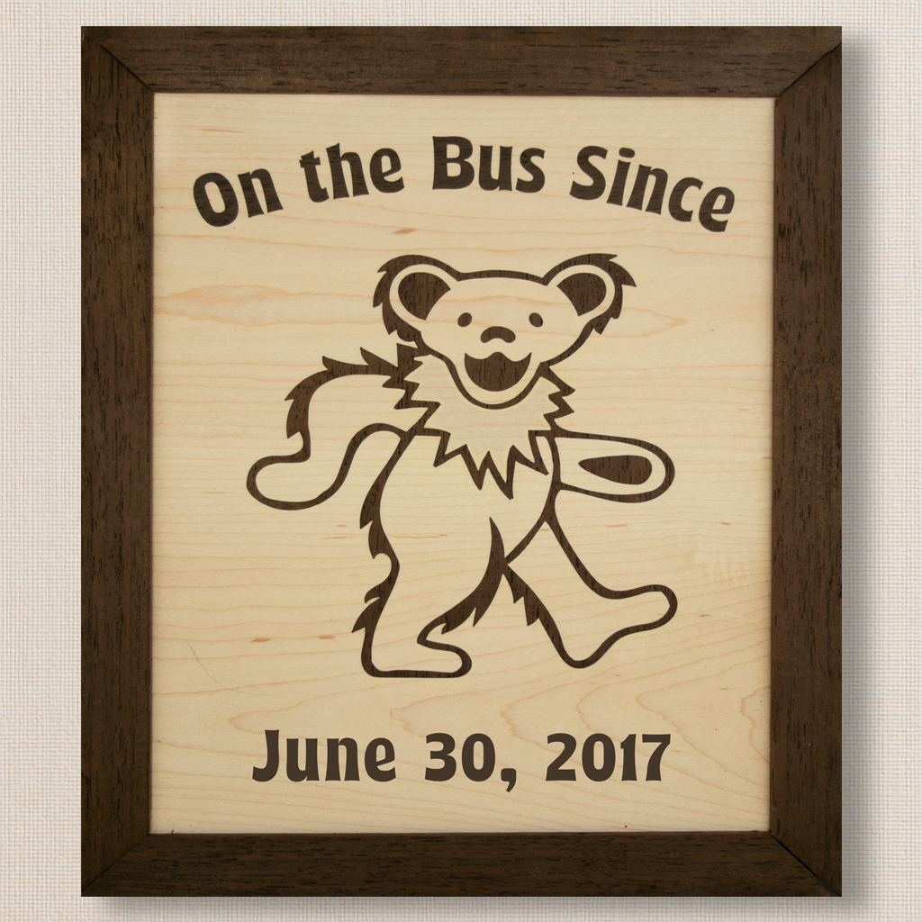 Framed Wall Art - Dancing Bear 1 - Maple
