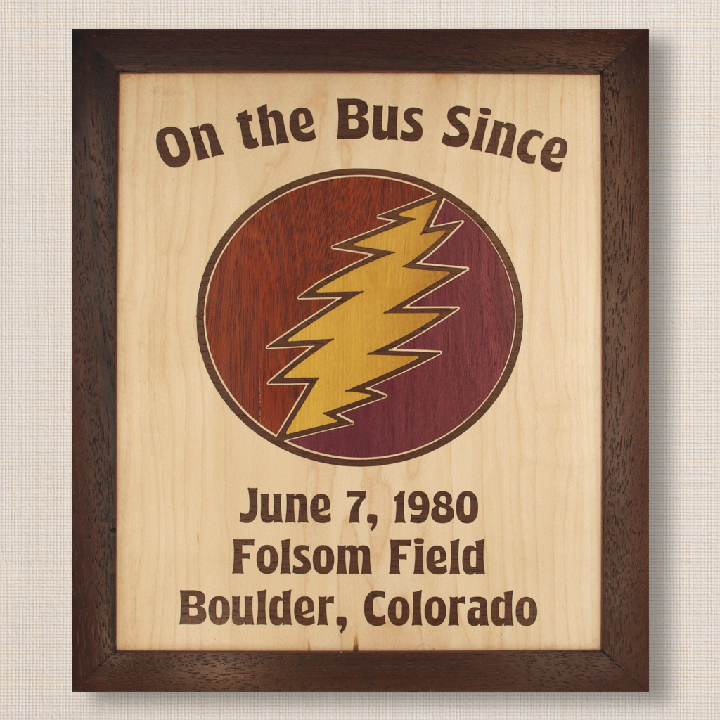 Framed Wall Art - Lighting Bolt - Maple Base