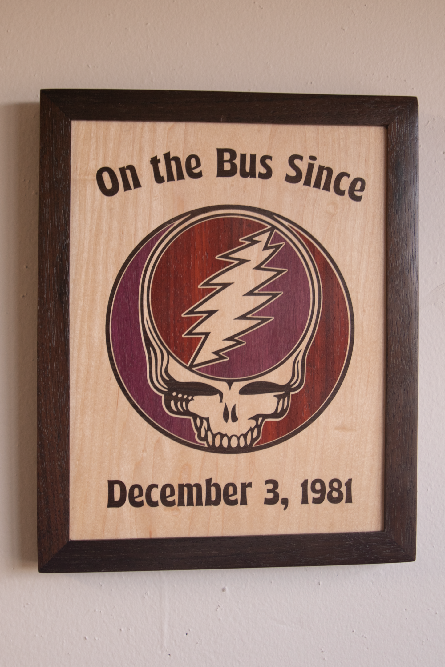 Framed Wall Art - Stealie - Maple Base