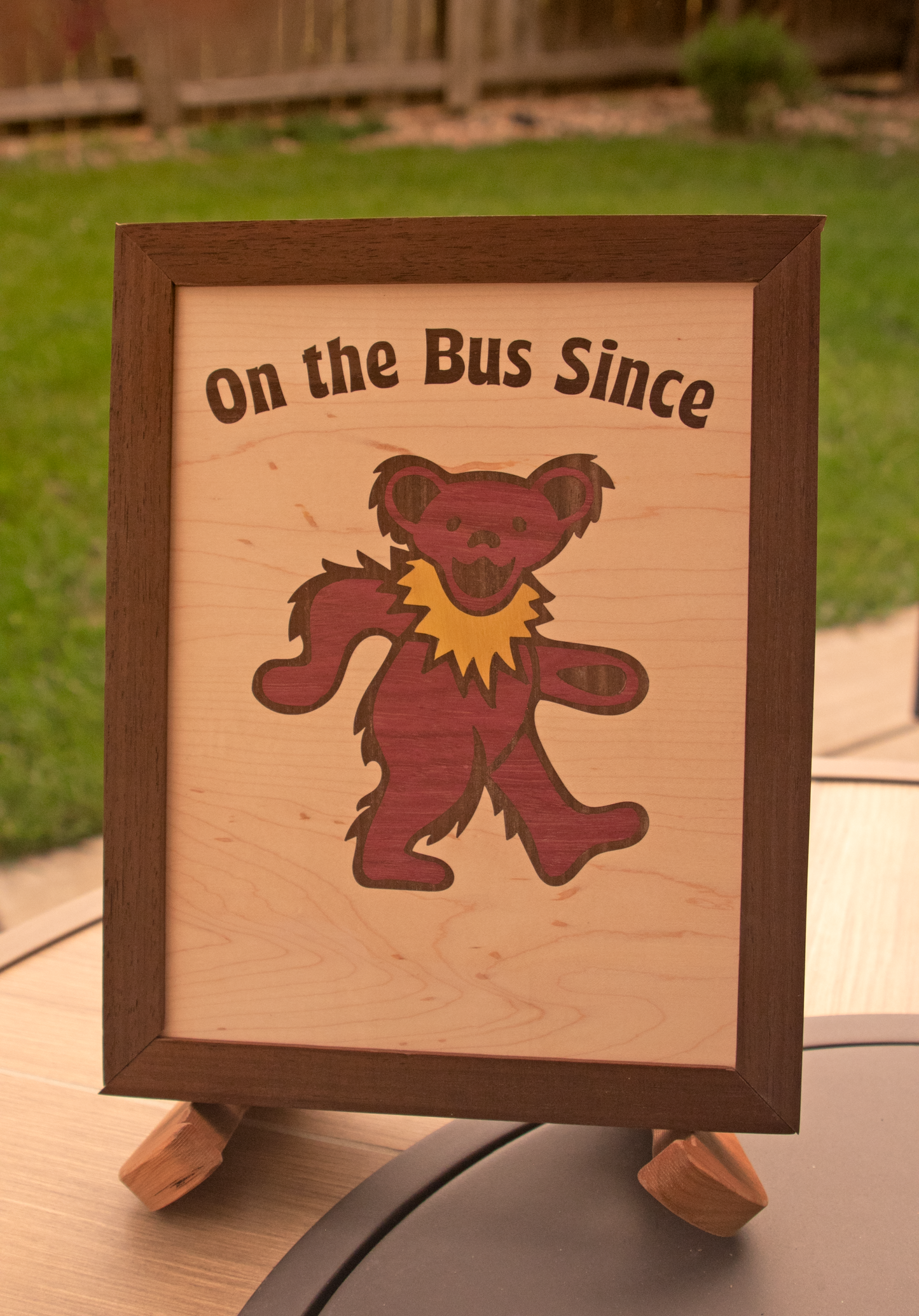 Framed Wall Art - Dancing Bear 1 - Maple