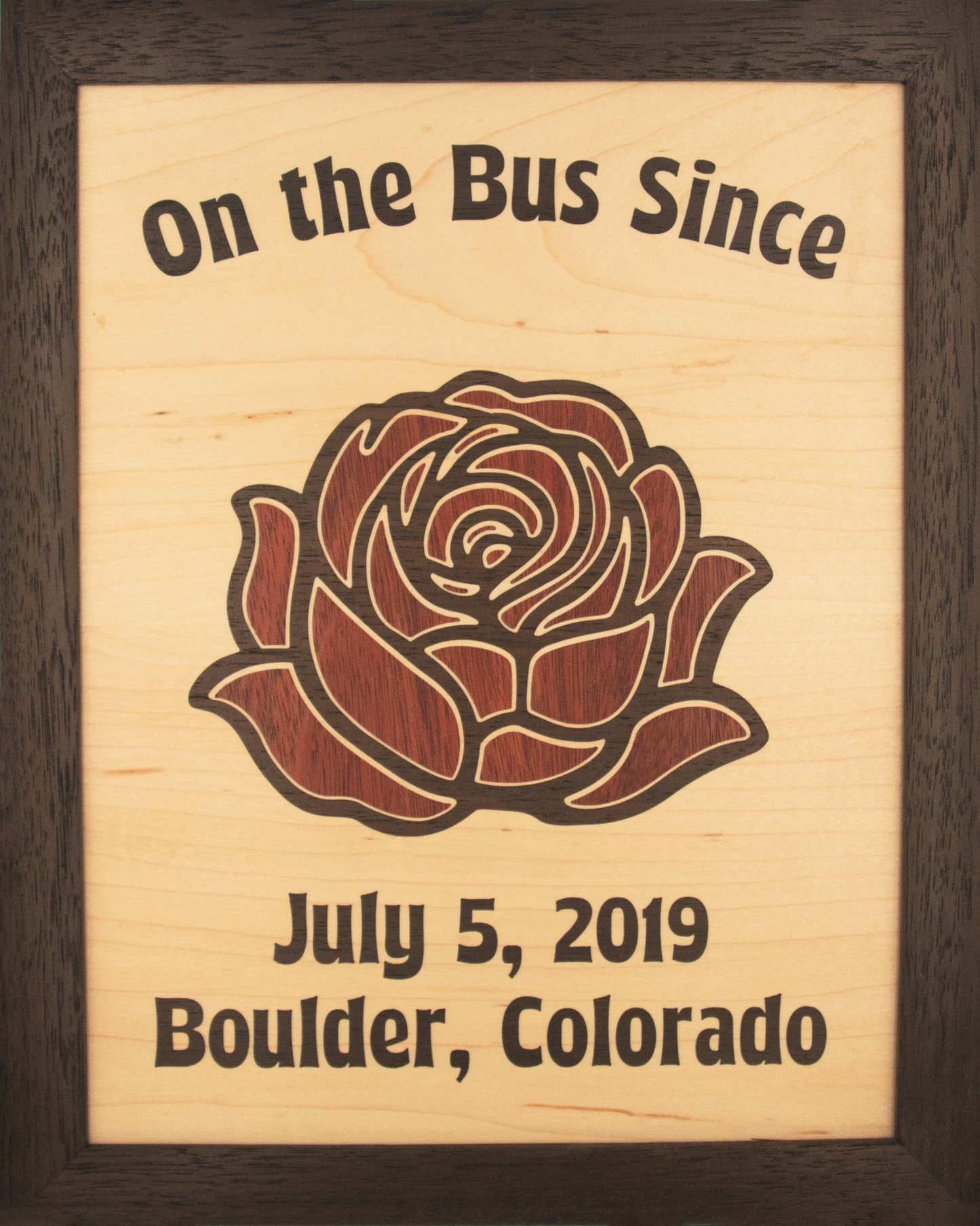 Framed Wall Art - Rose - Maple Base