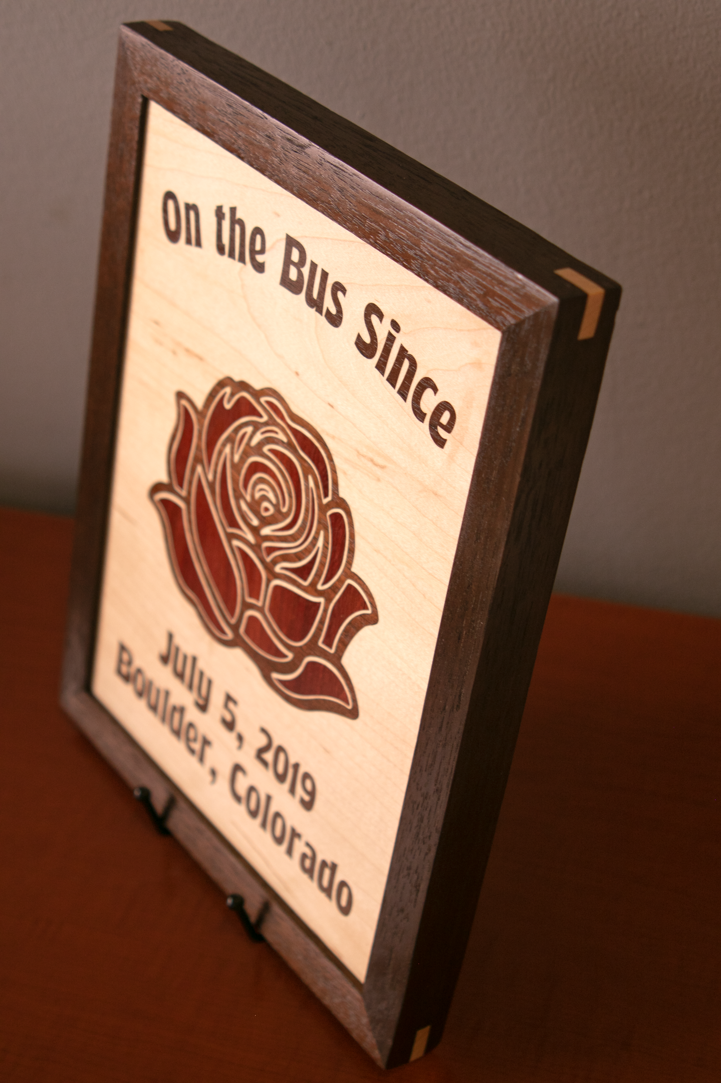Framed Wall Art - Rose - Maple Base