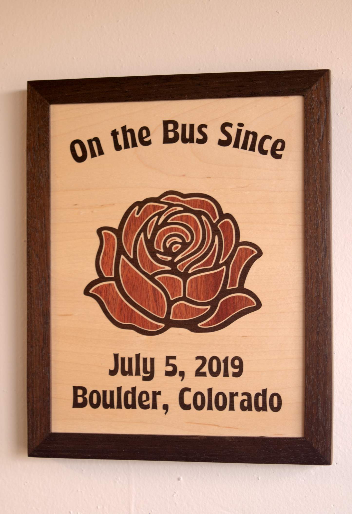 Framed Wall Art - Rose - Maple Base