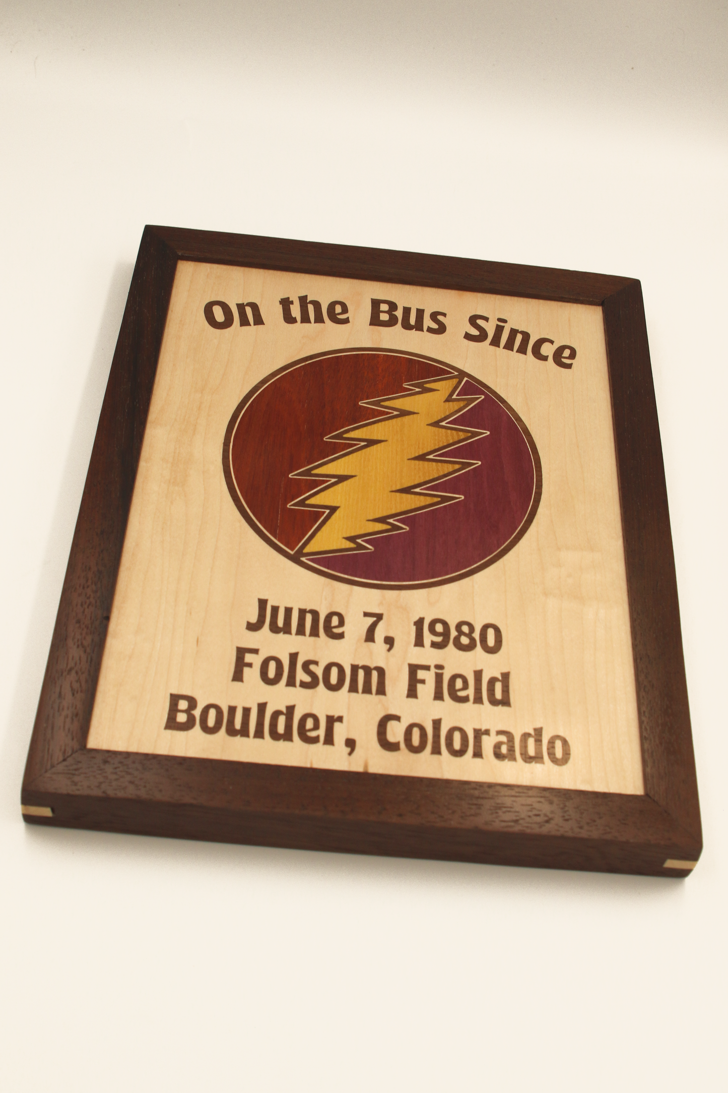 Framed Wall Art - Lighting Bolt - Maple Base