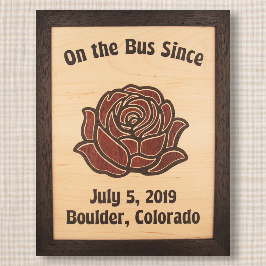 Framed Wall Art - Rose - Maple Base