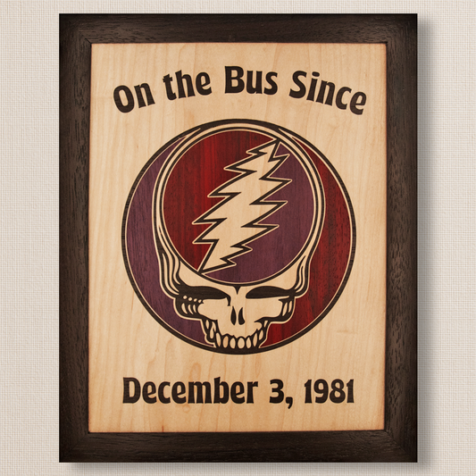Framed Wall Art - Stealie - Maple Base
