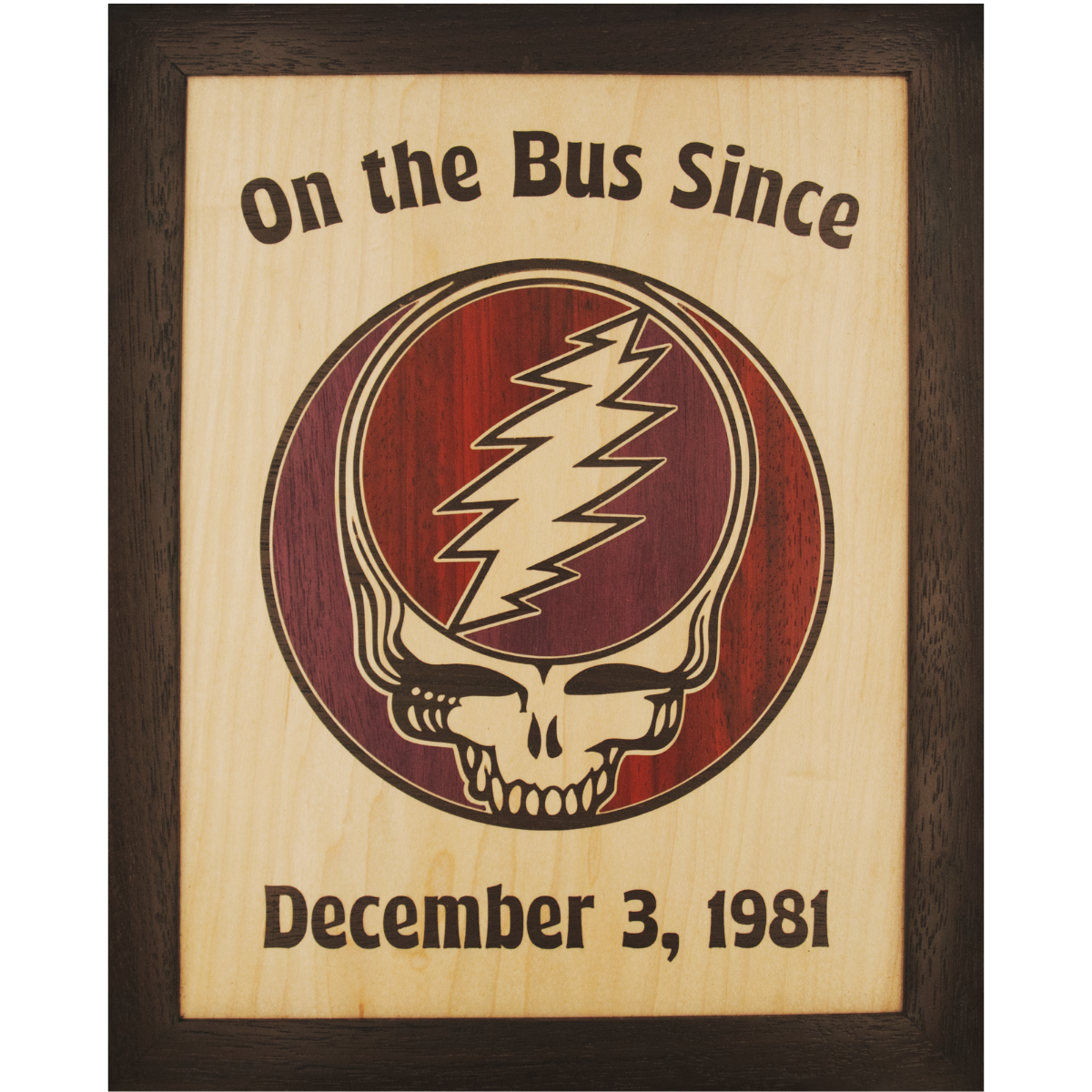 Framed Wall Art - Stealie - Maple Base